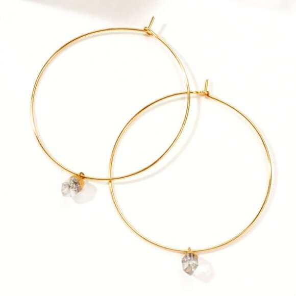 Keep It Casual Hoop Earrings- Herkimer - Picture 1 of 3